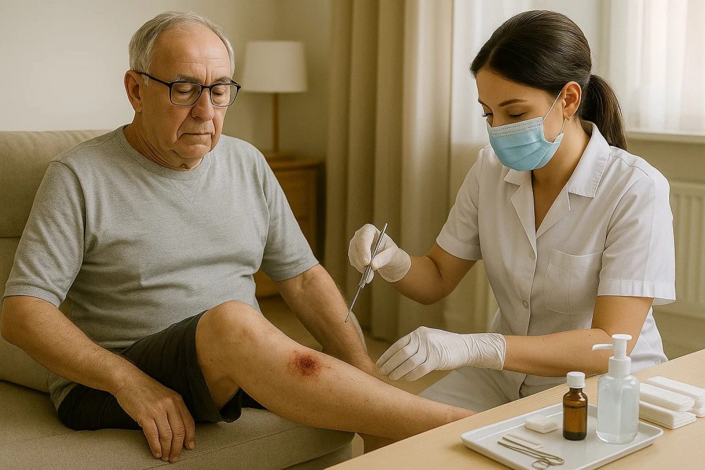 Обработка трофических язв на дому