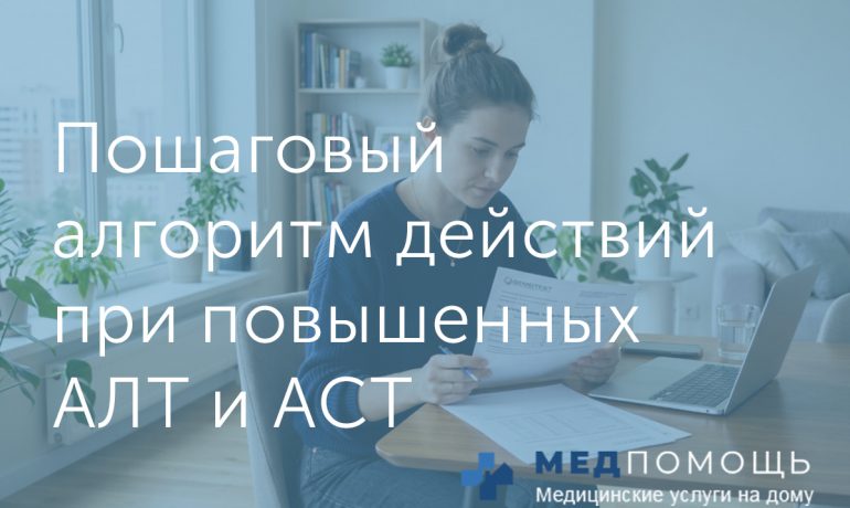 Пошаговый алгоритм действий при повышенных АЛТ и АСТ